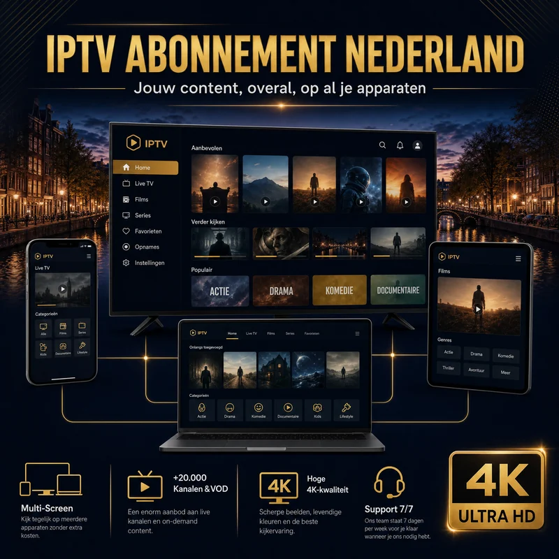 Strong 4K Nederland IPTV-abonnement compatibel met Smart TV