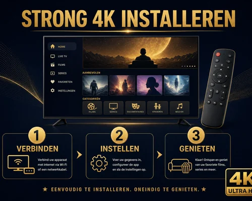 Strong 4K installeren op Smart TV met een compatibele IPTV-app
