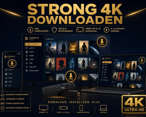 Strong 4K downloaden op Smart TV met een compatibele IPTV-app